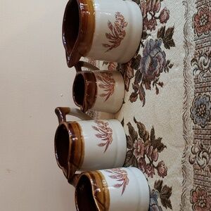 Set of 4 Wheat Measuring Stoneware